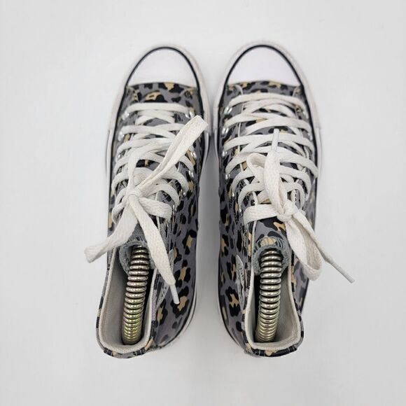 Converse Chuck Taylor Leopard Print Shoes Hi Top Shoes Sneakers 568200F size 6 - Picture 6 of 12